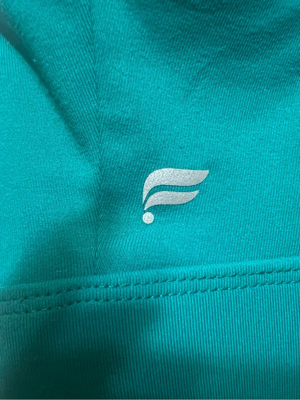 Fabletics Teal V-Neck Racerback Sports Bra - Picture 3 of 3